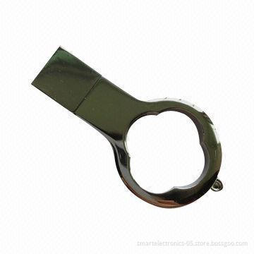 Metal USB flash drives, 64MB-128GB, printing available, opener